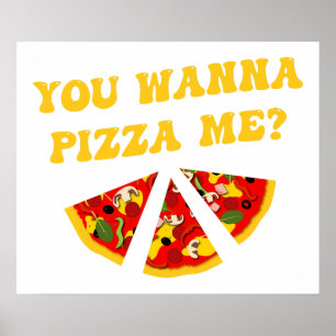 Poster Pizza Pun Comida Engraçado