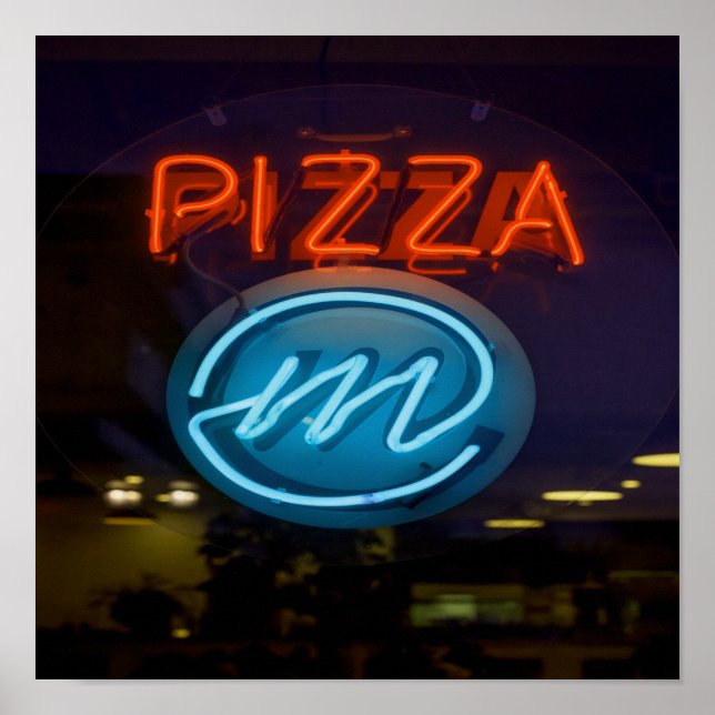 Poster Pizza - Sinal de Neon (Frente)