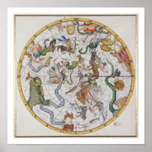 Pôster Placa 27 do "atlas Coelestis", por John Flamsteed