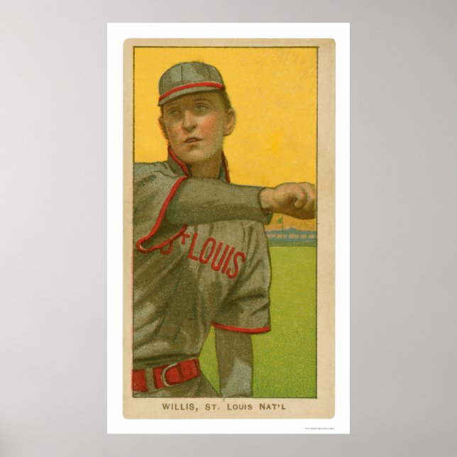 Poster Placa Baseball Vic Willis 1911 (Frente)