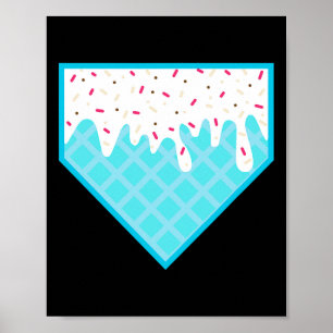 Poster Placa Caseira Engraçada de Gotejamento - Sorvete S