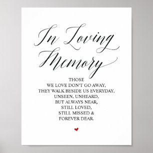 Poster Placa Comemorativa de Amor na Memória do Nosso Cor