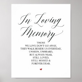 Poster Placa Comemorativa de Memória Afetuosa em Nosso Co