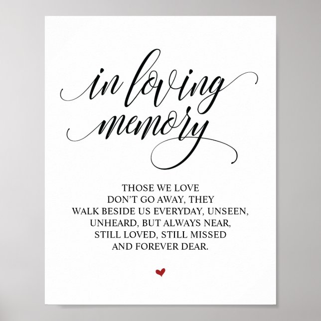 Poster Placa Comemorativa na Nossa Memória de Amor (Frente)