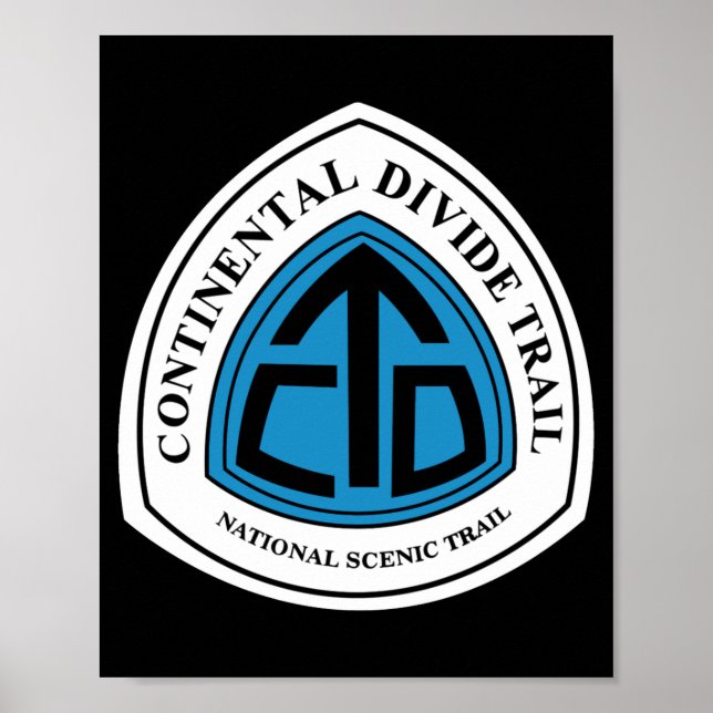 Poster Placa da Trilha da Divisa Continental EUA _1 (Frente)