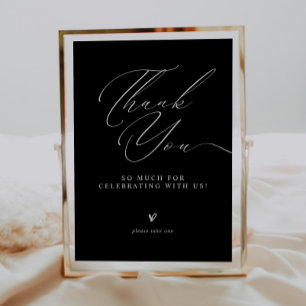 Poster Placa de Agradecimento e Presentes de Noiva Minima