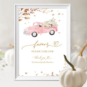 Poster Placa de Agradecimento para Festa de Bebê Menina c