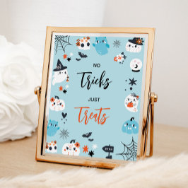 Poster Placa de Aniversário de Menino com Tema de Hallowe