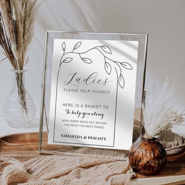 Poster Placa de banheiro de casamento Minimal Arch (Criador carregado)