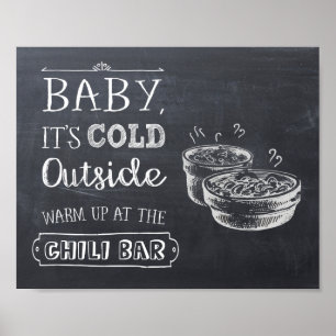 Poster Placa de Bar de Chili
