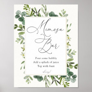 Poster Placa de Bar Eucalyptus Mimosa