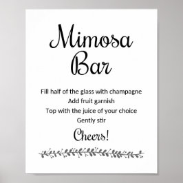 Poster Placa de Bar Mimosa - Rochester