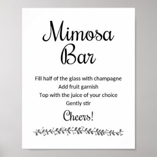 Poster Placa de Bar Mimosa - Rochester