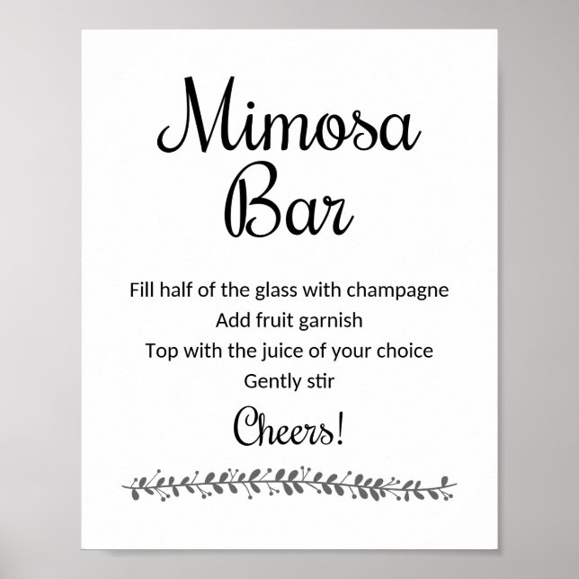 Poster Placa de Bar Mimosa - Rochester (Frente)