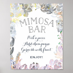 Poster Placa de Bar Mimosa Suculenta