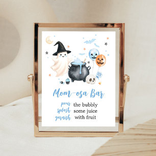 Poster Placa de barra da mamãe Osa Blue Ghost Little Boo