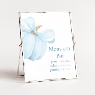 Poster Placa de Barra da Mamãe Osa Minimalista Menino Abó