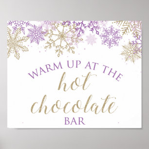 Poster Placa de barra de chocolate quente Winter Onederla