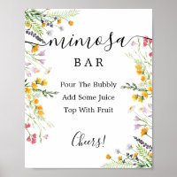 Placa de barra de Mimosa de flores silvestres