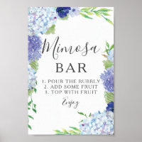 Placa de barra de Mimosa Hortênsia Azul
