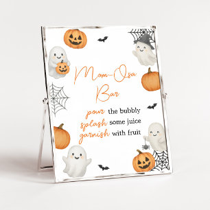 Poster Placa de barra de Mom-Osa de abóbora de Halloween
