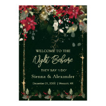 Placa de Boas-vindas à Noite Anterior à Poinsettia