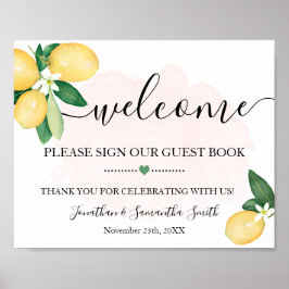 Poster Placa de Boas Vindas ao Nosso Livro de Visitas Chu
