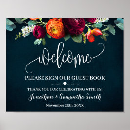Poster Placa de Boas-vindas ao nosso Livro de Visitas Vin