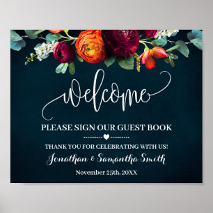 Poster Placa de Boas-vindas ao nosso Livro de Visitas Vin