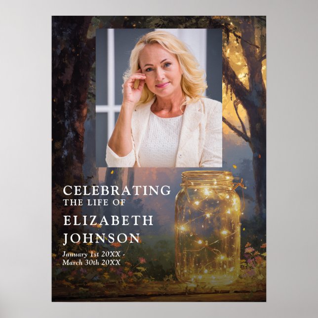 Poster Placa de Boas-Vindas Celebração da Vida com Jarro  (Frente)