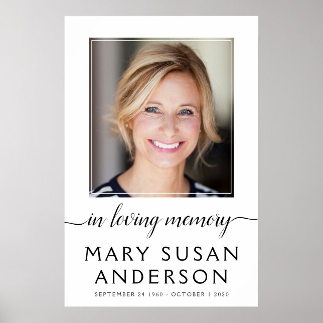 Poster Placa de Boas-Vindas com Foto em Memória Carinhosa (Frente)