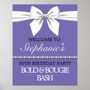 Poster Placa de Boas-Vindas com Pérolas Bougie para Anive