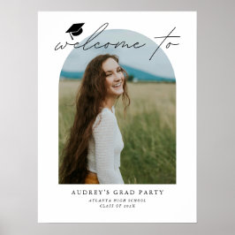 Poster Placa de Boas-Vindas da Festa de Formatura de Foto