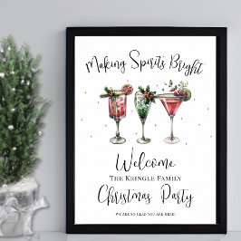 Poster Placa de Boas-Vindas da Festa de Natal