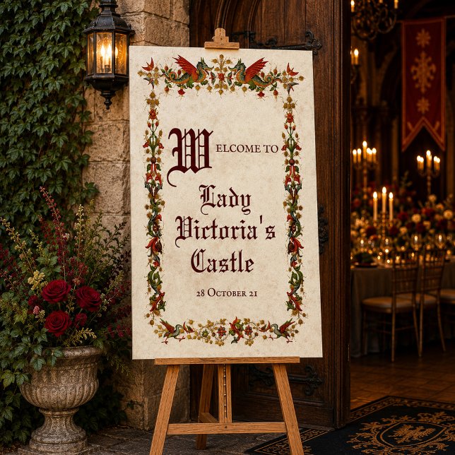 Poster Placa de Boas-Vindas da Renascença Medieval Idade  (Criador carregado)