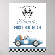 Placa de Boas-Vindas de 1º Aniversário do Carro de