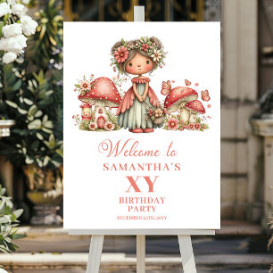 Poster Placa de Boas-Vindas de 2º Aniversário da Fada Ros