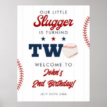 Placa de Boas-Vindas de 2º Aniversário do Slugger 
