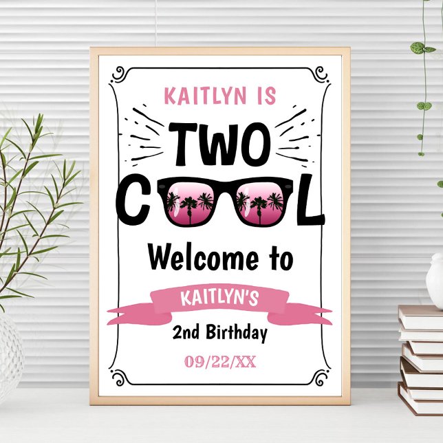 Poster Placa de Boas-Vindas de Aniversário de 2 anos de D (Criador carregado)