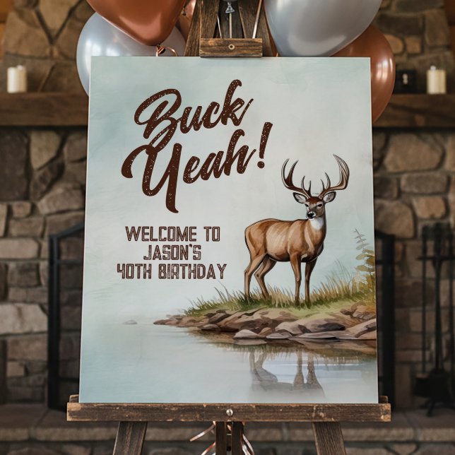 Poster Placa de Boas-Vindas de Aniversário de 40 anos Dee (Criador carregado)