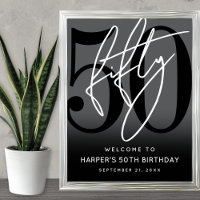 Placa de Boas-Vindas de Aniversário de 50 Anos Pre