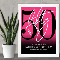 Placa de Boas-Vindas de Aniversário de 50 Anos Ros