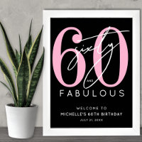 Placa de Boas-Vindas de Aniversário de 60 anos do