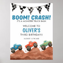 Placa de Boas-Vindas de Aniversário de Carros Colo