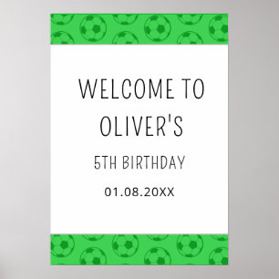 Poster Placa de Boas-Vindas de Aniversário de Meninos Bol