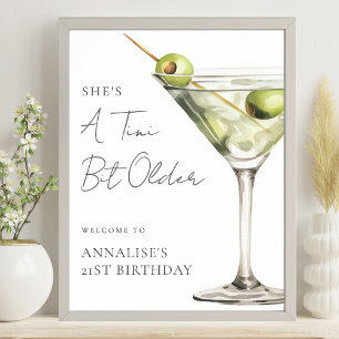Poster Placa de Boas-Vindas de Aniversário Tini Bit Older