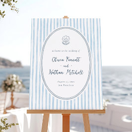 Poster Placa de Boas-Vindas de Casamento com Moldura Capr