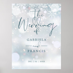 Poster Placa de Boas-Vindas de Casamento Elegante País da
