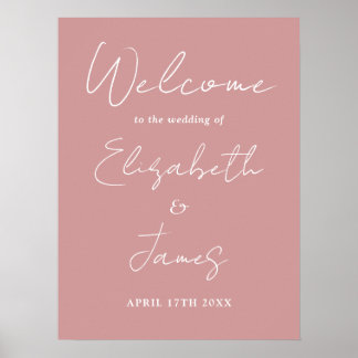 Poster Placa de Boas-Vindas de Casamento em Rotina Minima
