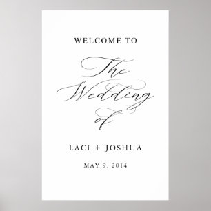 Poster Placa de Boas-Vindas de Casamento Minimalista Mode